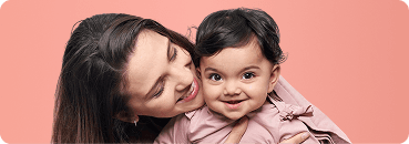 Mother and baby having fun