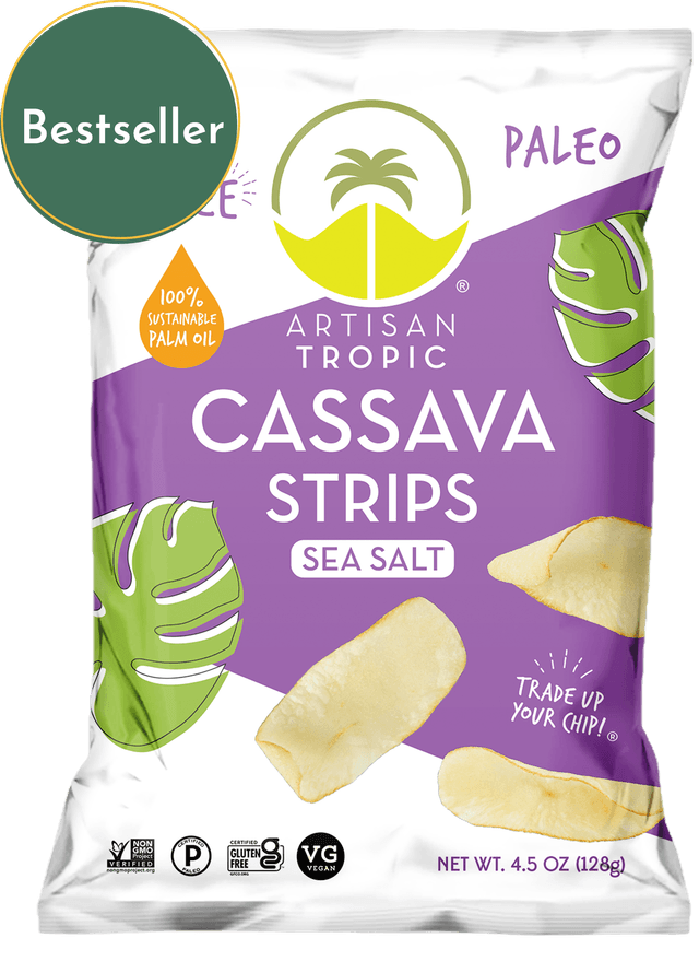 CASSAVA STRIPS (sea salt) 4.5 oz Box
