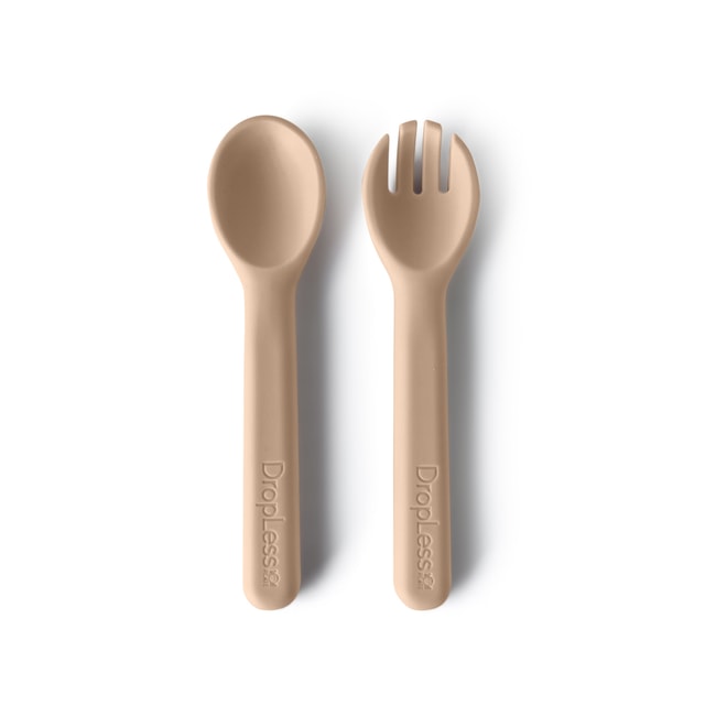 DropLess Baby & Toddler Spoon and Fork Set – 2-Pack
