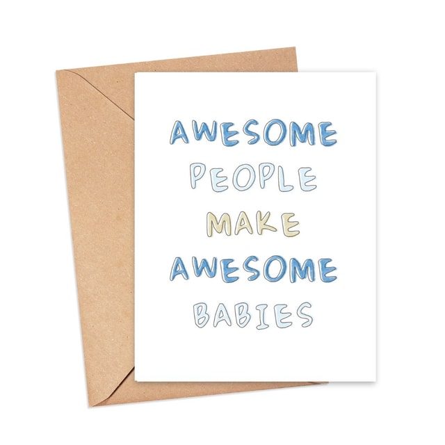 Awesome People Make Awesome Babies-Greeting Card