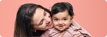 Mother and baby having fun